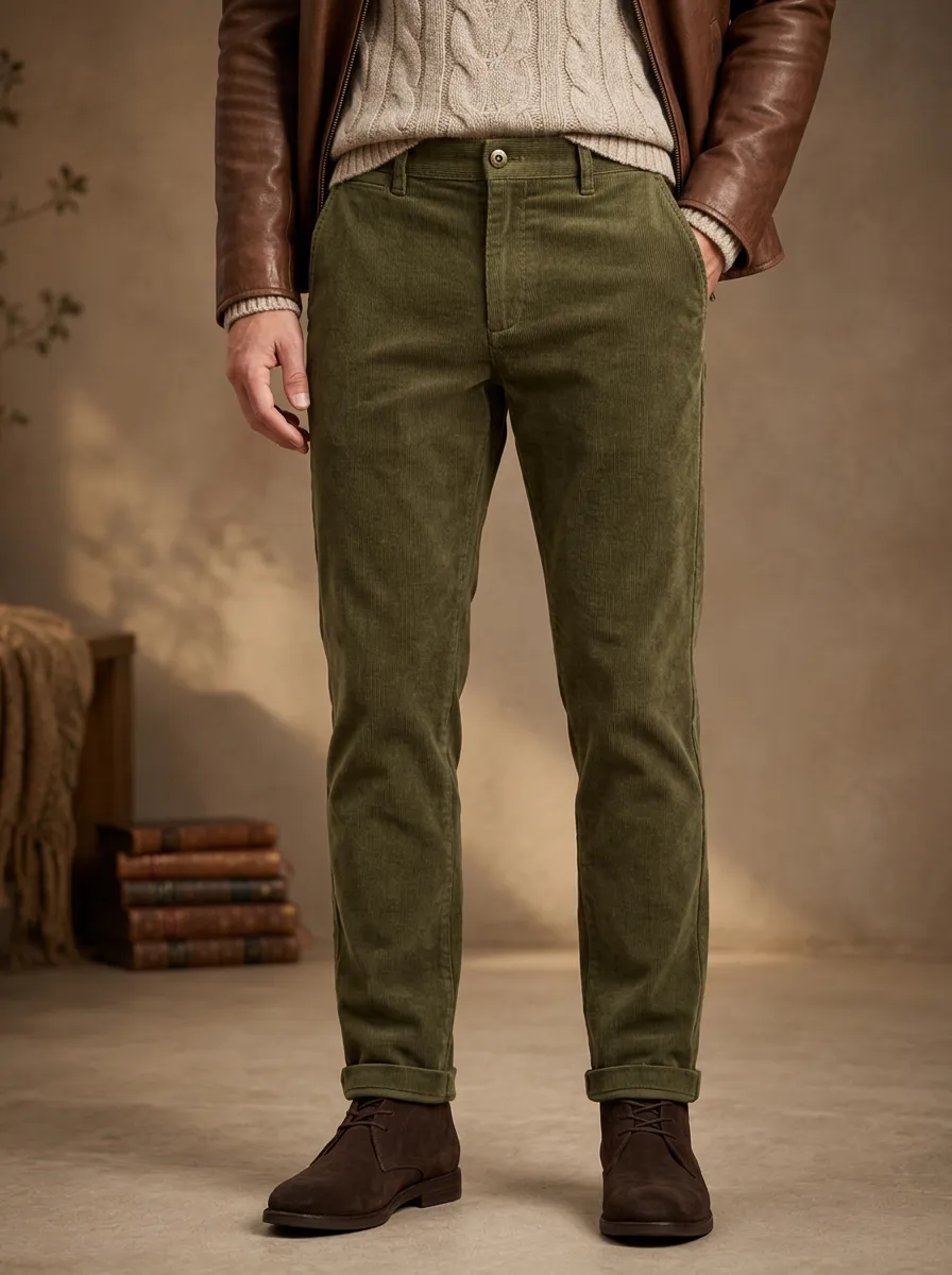 Men's Autumn Winter Flexible Corduroy Pants