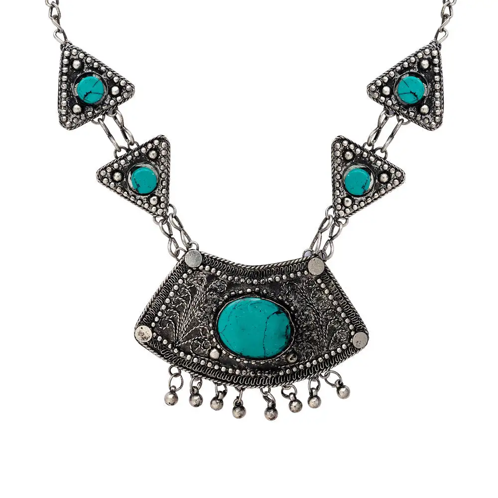 Beaded Detail Sculpted Necklace