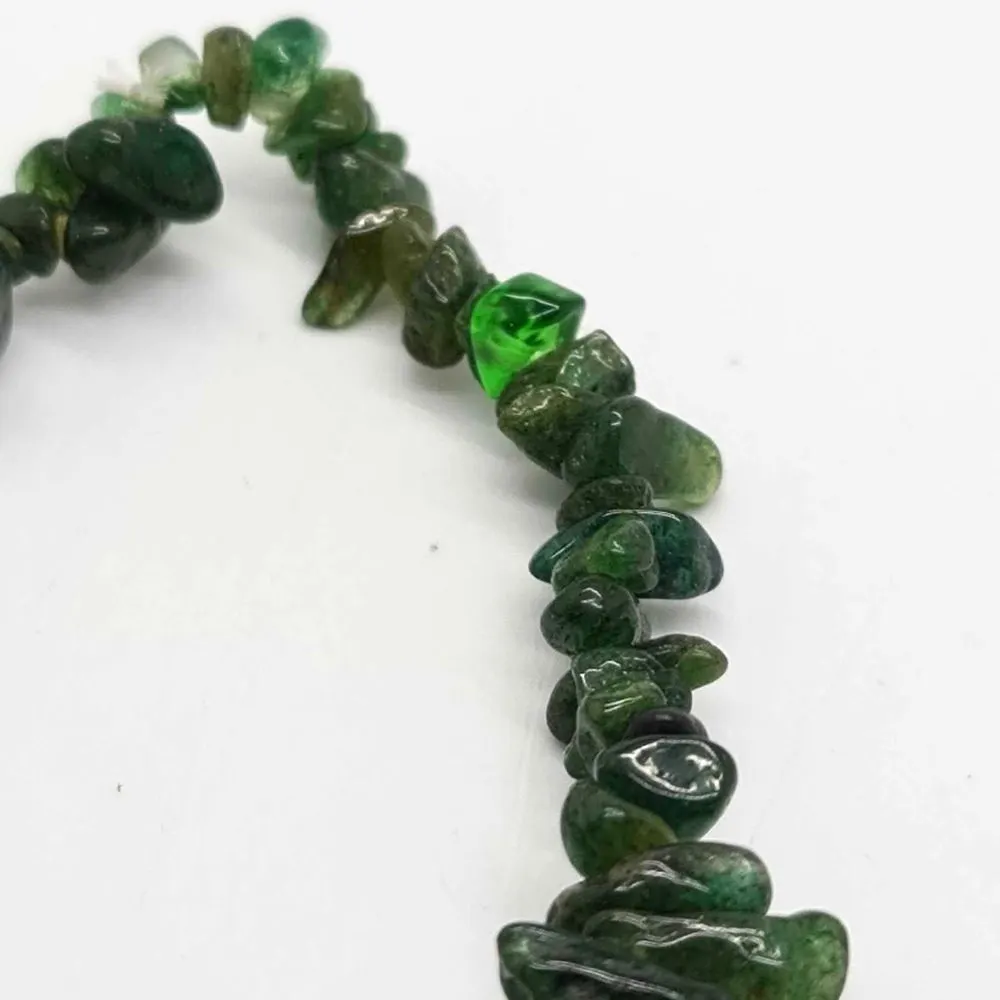 Chip-Stone Stretch Gemstone Crystal Bracelet