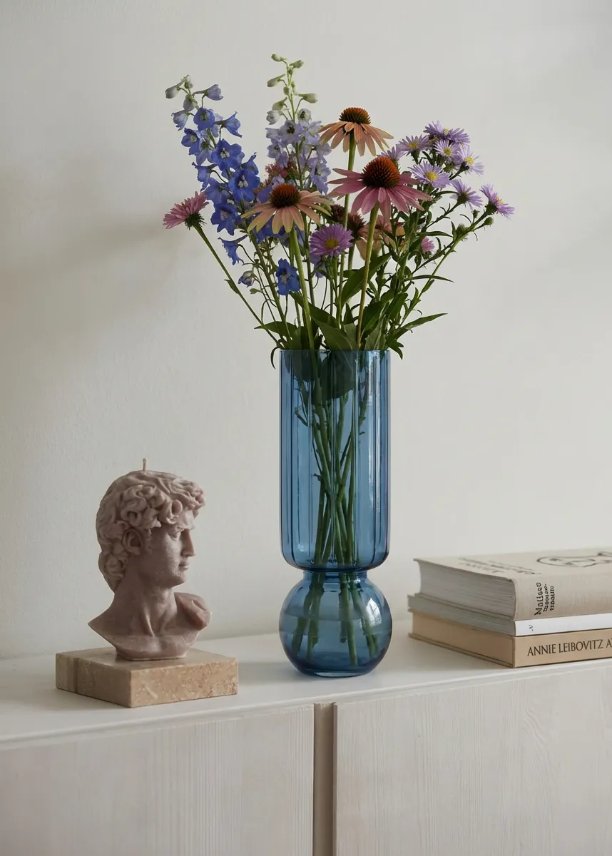 Pedestal Glass Vase Large