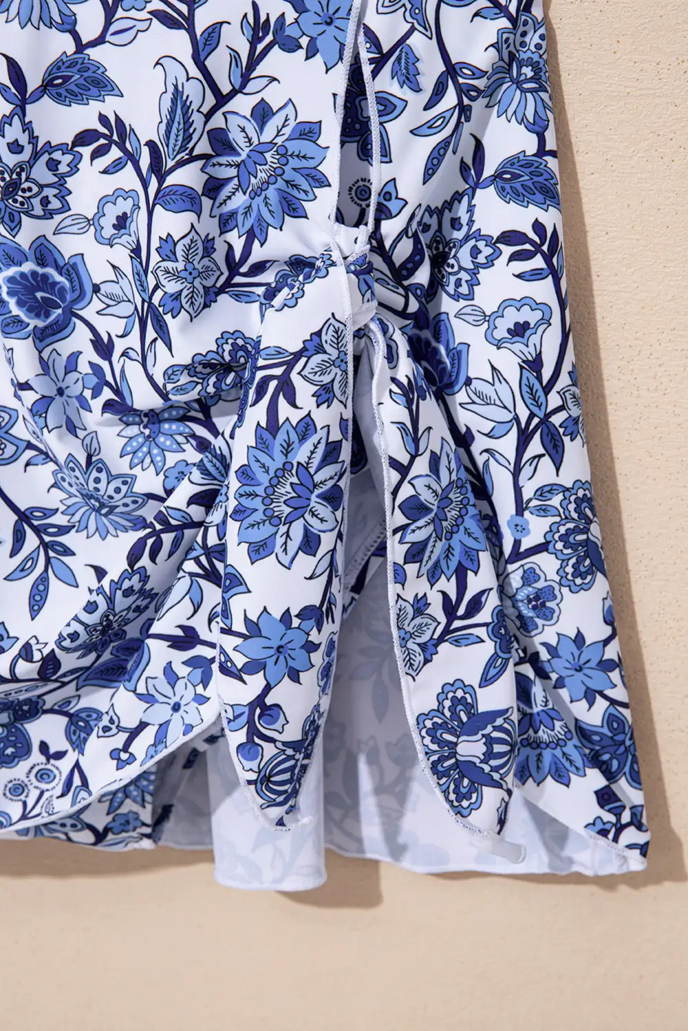 Crossed Back Floral One Piece Swimsuit