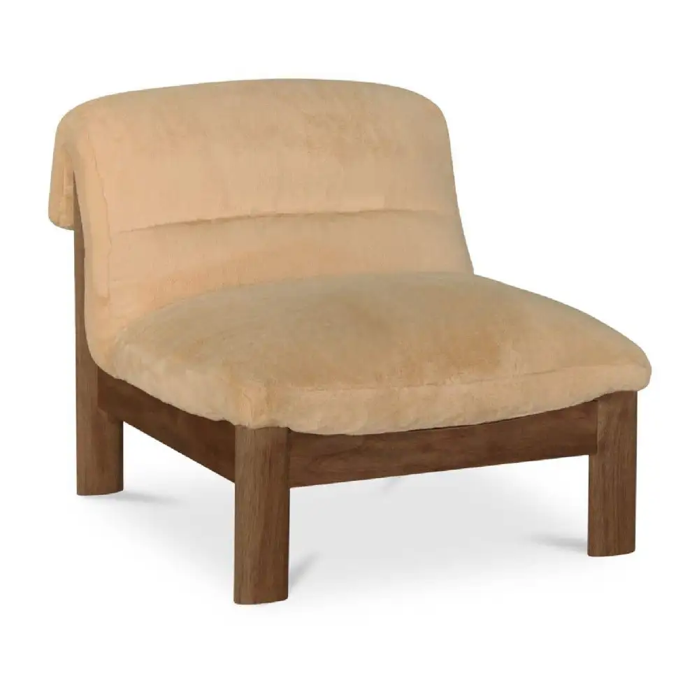 Curved Tufted Lounge Chair