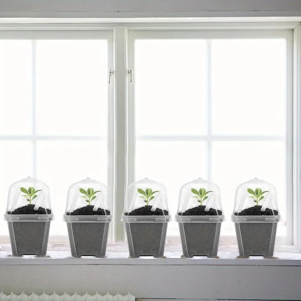 8 Pcs Wooden Plant Caddy With Wheels