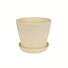 Colorful Plastic Plant Pot with Drainage Tray