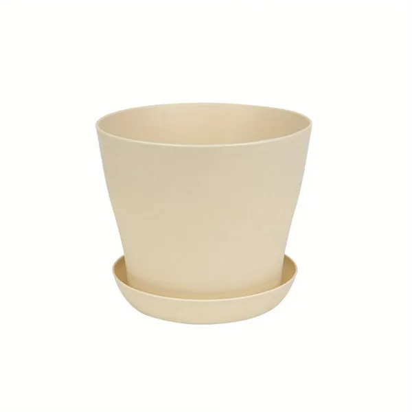 Colorful Plastic Plant Pot with Drainage Tray