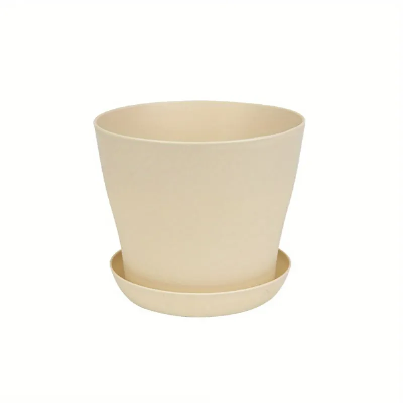Colorful Plastic Plant Pot with Drainage Tray