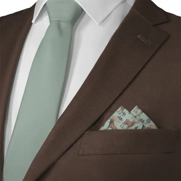 Refined Distinctive Animal Motif Pocket Square