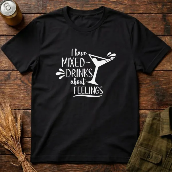 Mixed Feelings Graphic Cotton T-Shirt