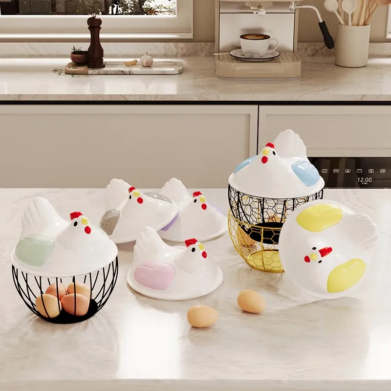 Hen-Shaped Egg Storage Basket