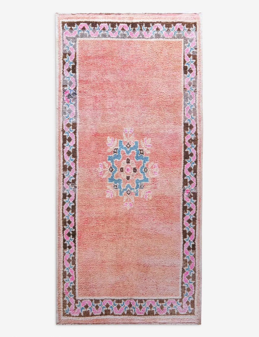 Rich Warm Moroccan Inspired Hand Knotted Wool Area Rug