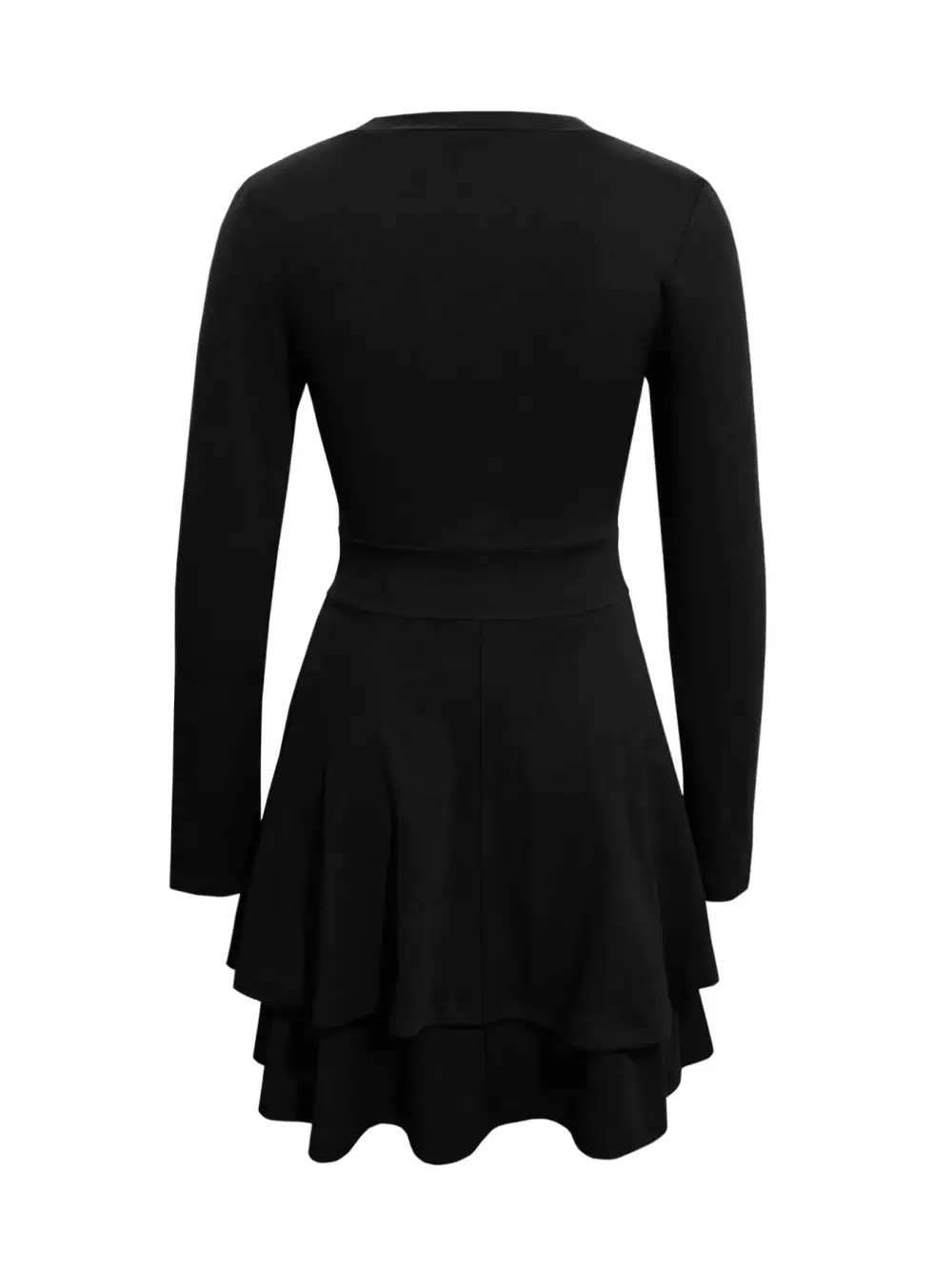 Finish V Neck Ruffle Mini Dress
