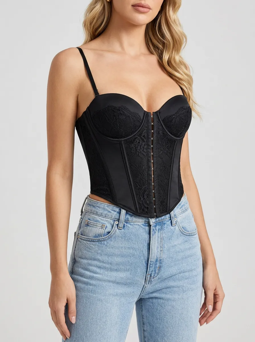 Modern Hook-and-Eye Women's Corset-Style Top