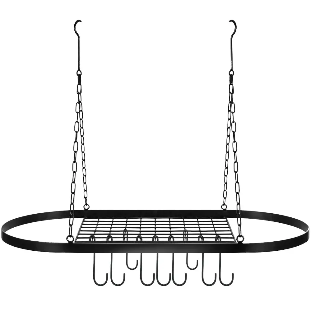 Pot Pan Ceiling Rack With Hooks