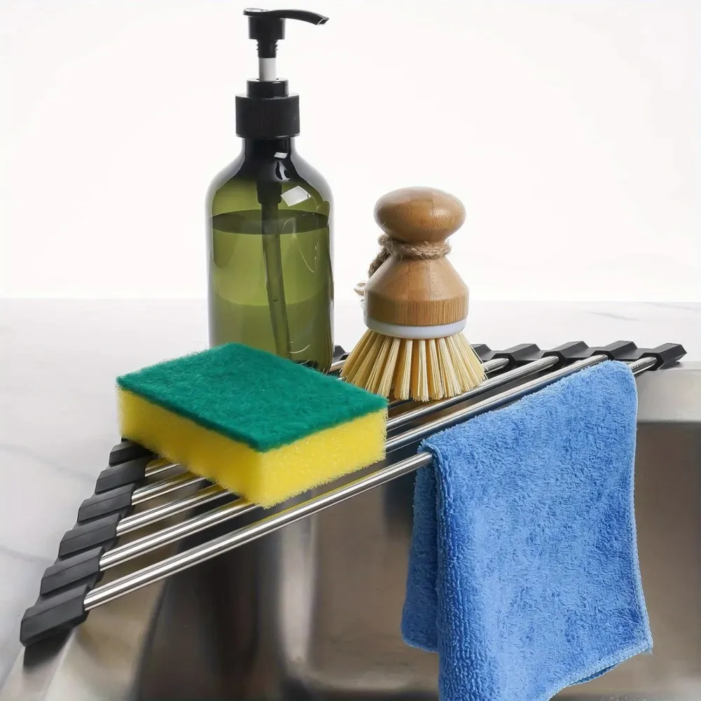 Roll-Up Sink Drying Rack