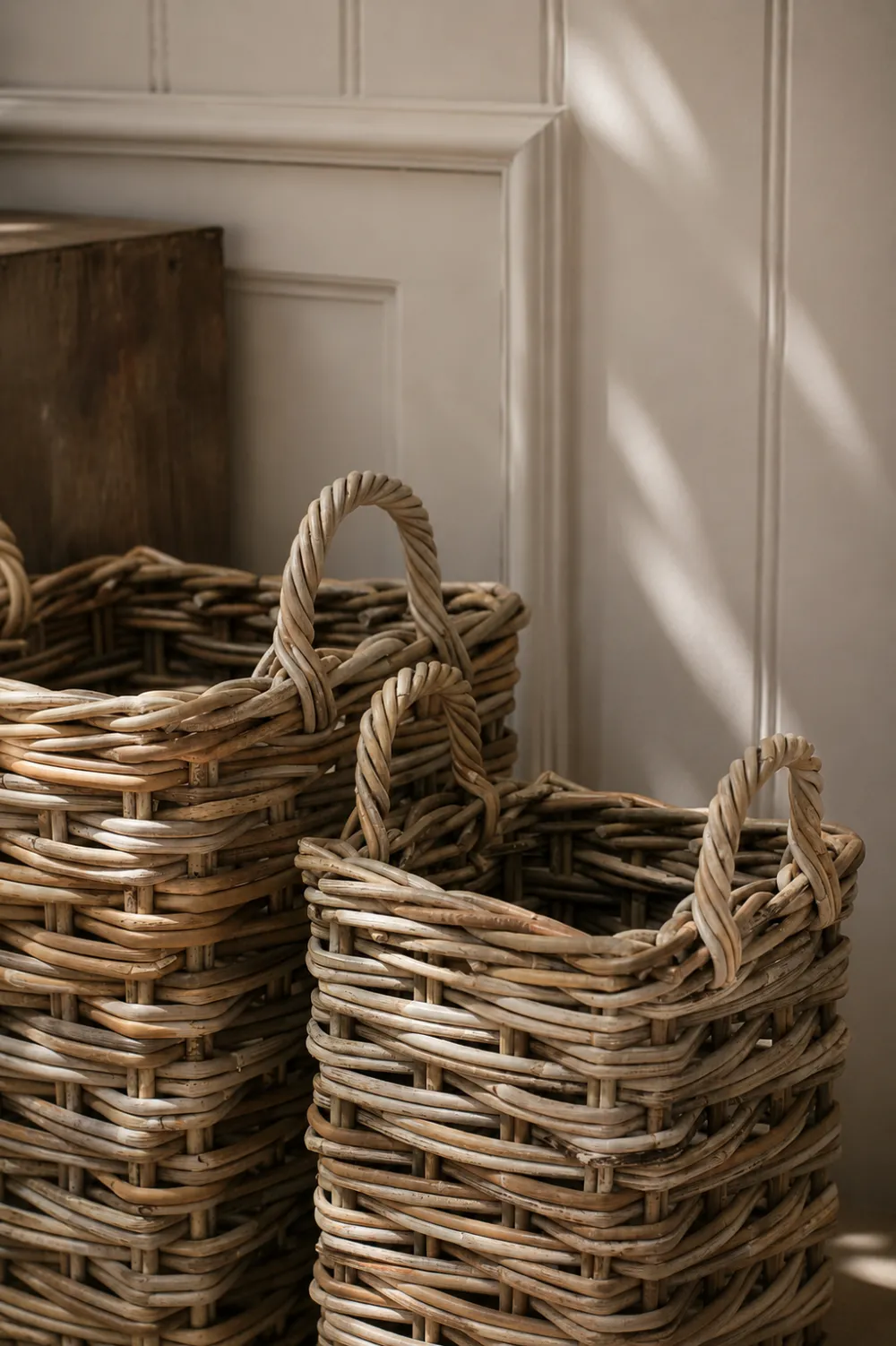 Refined Rattan Umbrella Basket