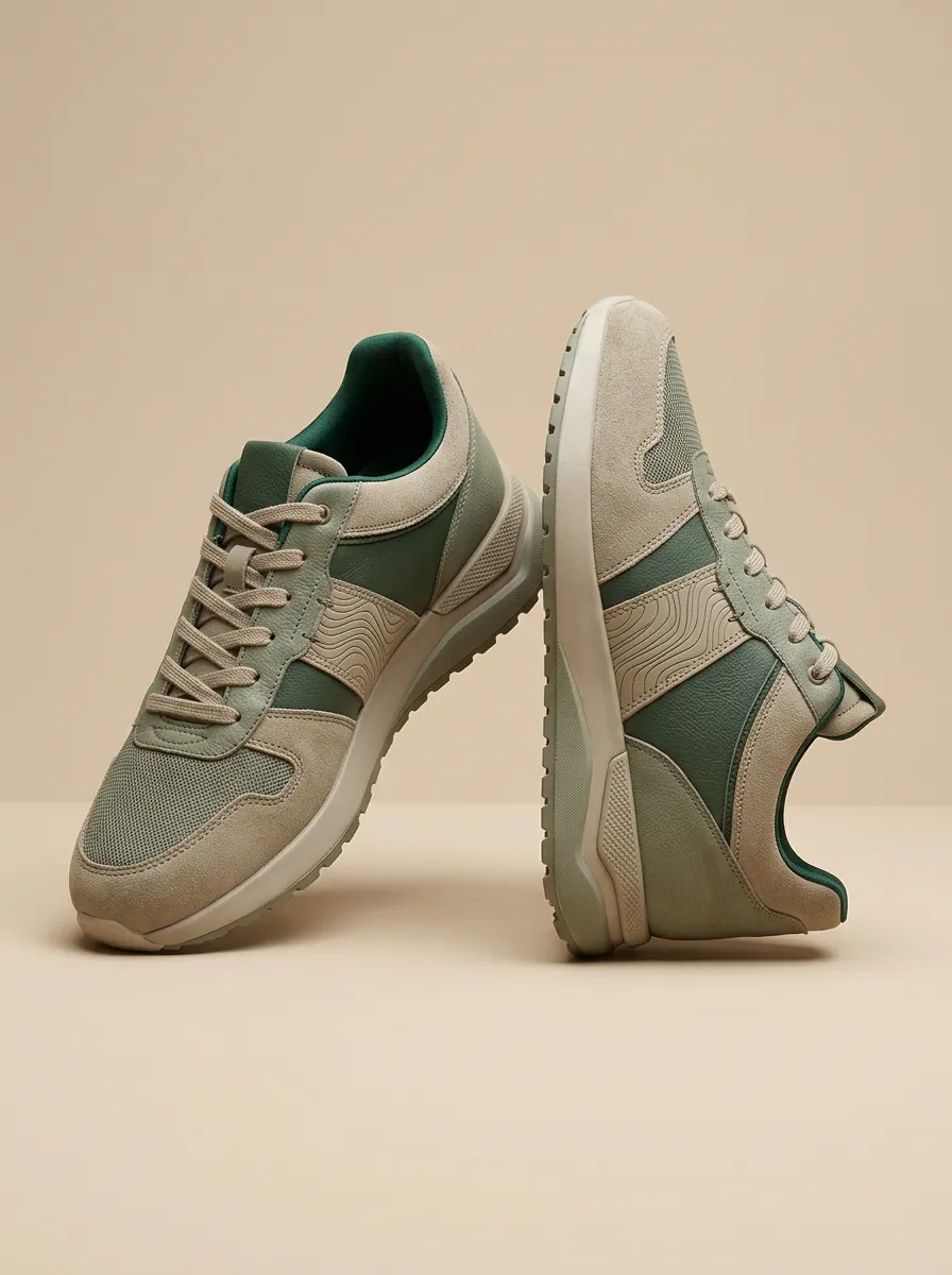 Unisex Wave Pattern Print Sneakers