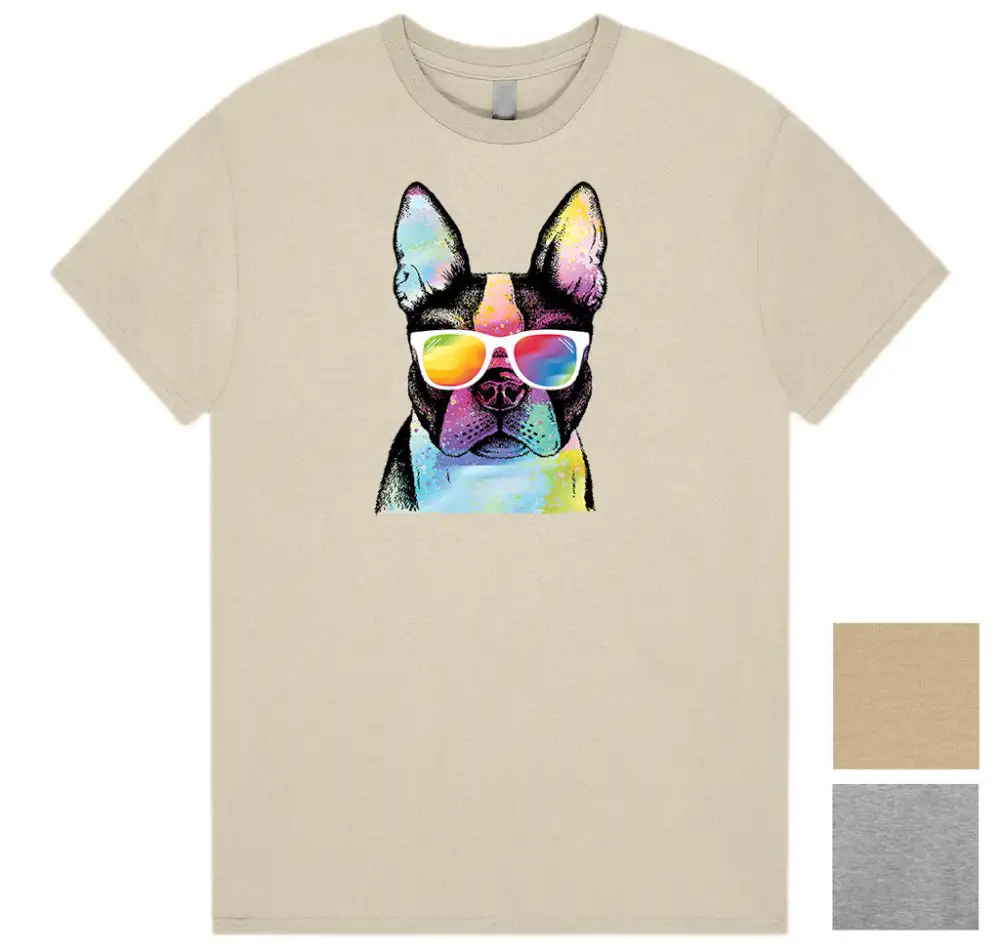 Terrier Dog Graphic Cotton T-Shirt