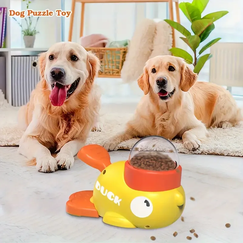 Interactive Push Type Dog Feeding Dispenser Toy