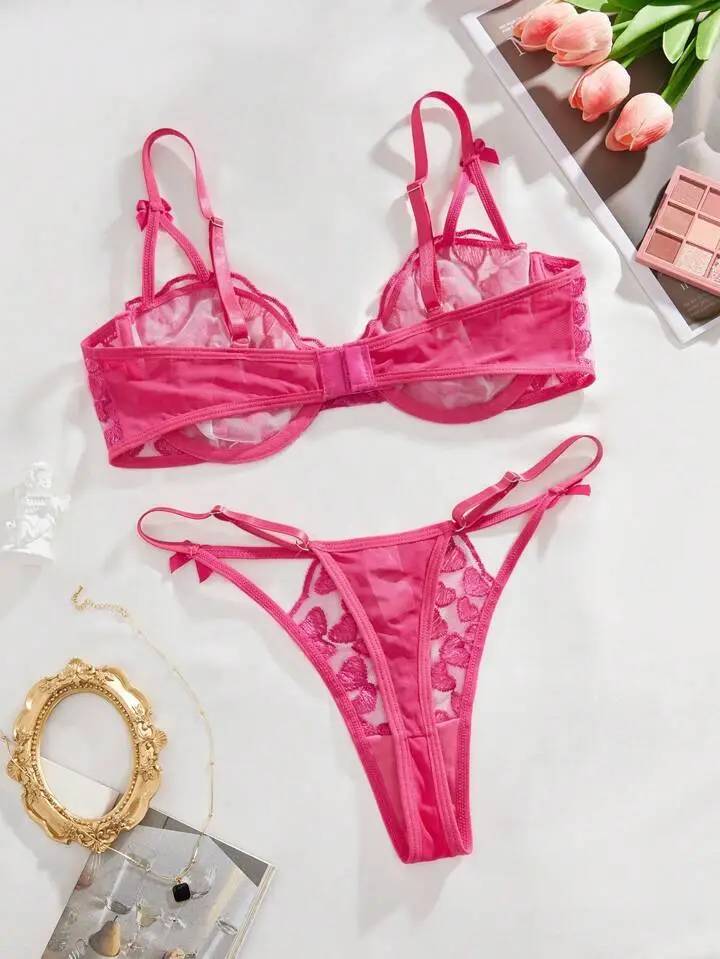 Heart Lace Lingerie Set