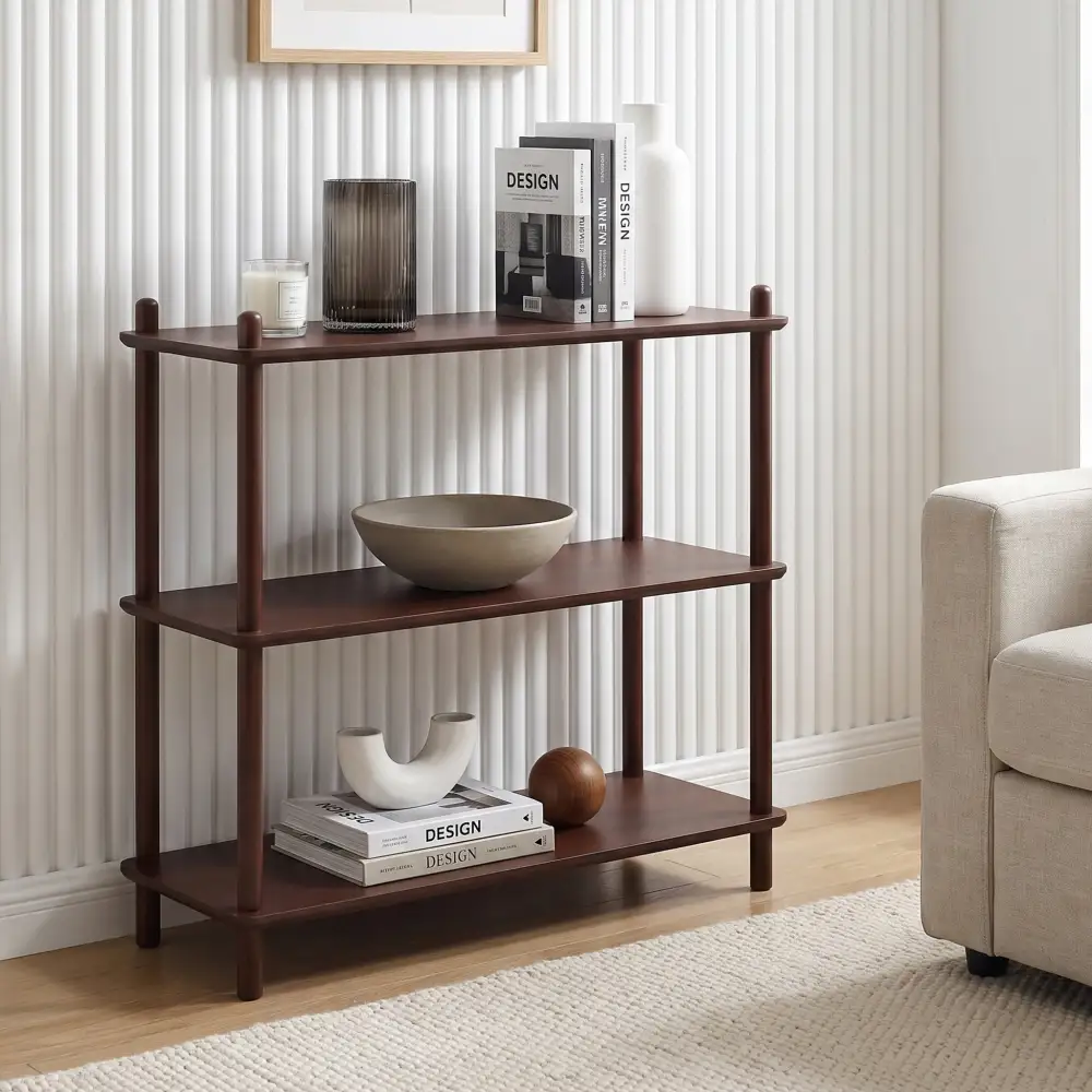 Minimal Wood Frame Open Storage Bookshelf