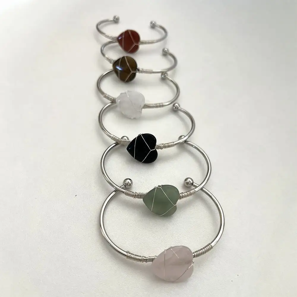 Bangle Heart Crystal Bracelet Bangle