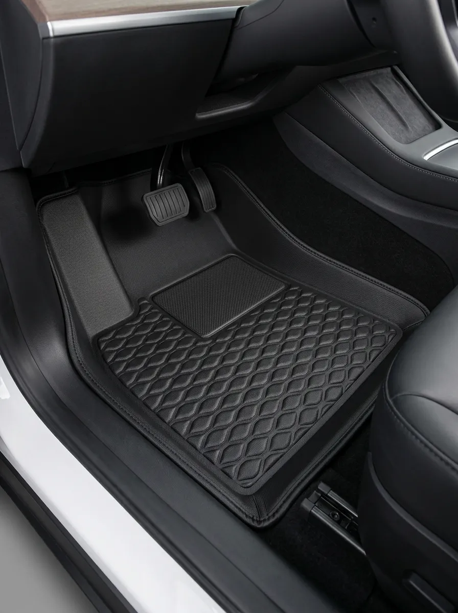 Diamond-Pattern Embossed Car Floor Mats