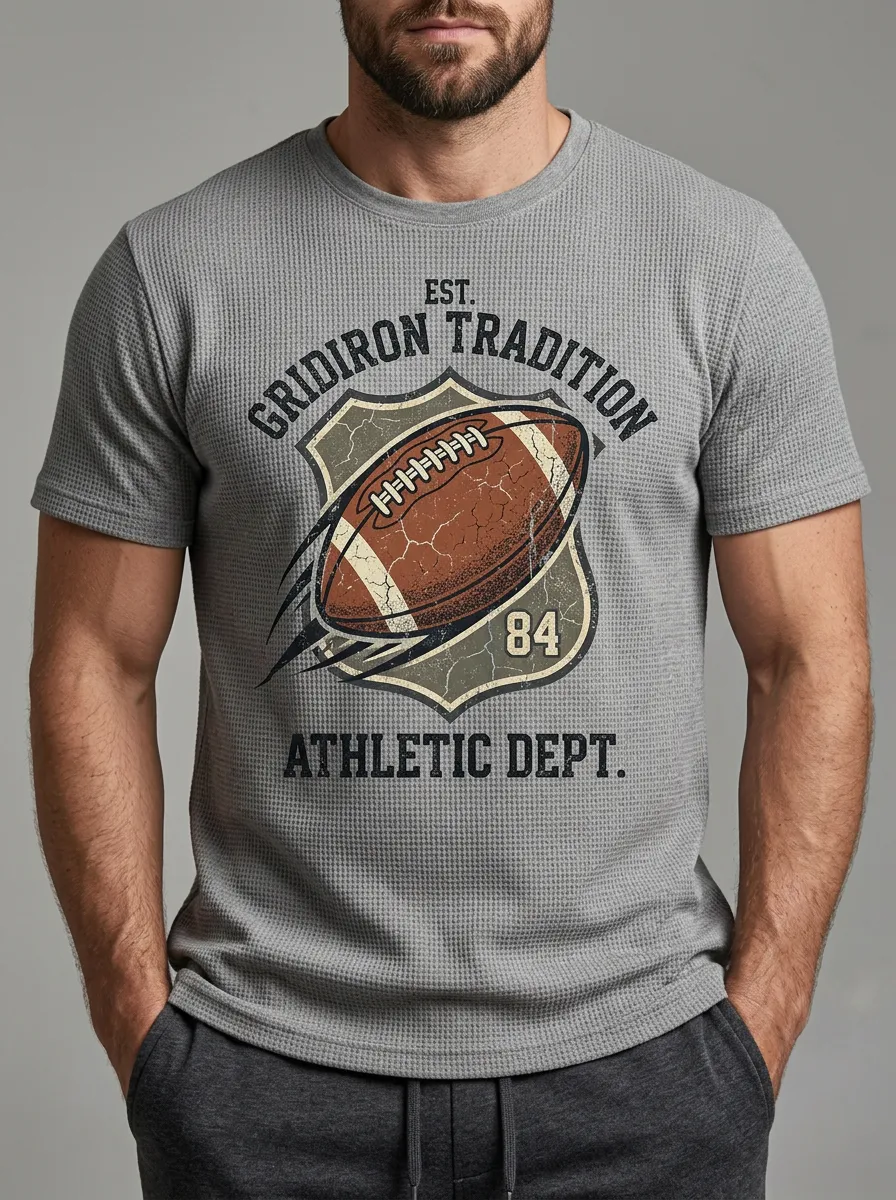 Men's American Football Gridiron Tradition Printed T-shirt