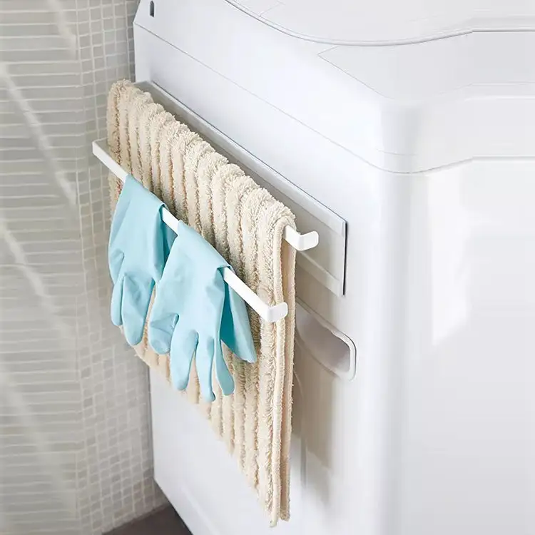 Magnetic Double Tissue Towel Holder White