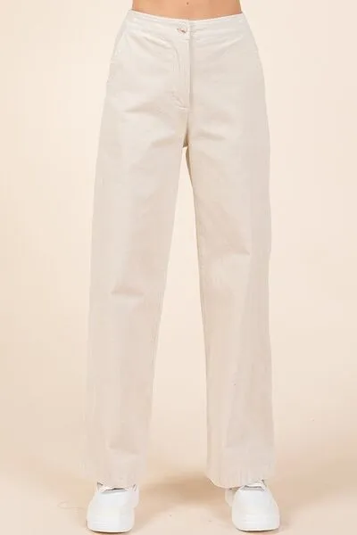 Corduroy Back Elastic Waist Pants