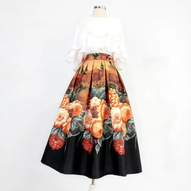 Contemporary Everyday Everyday Casual Floral Skirt