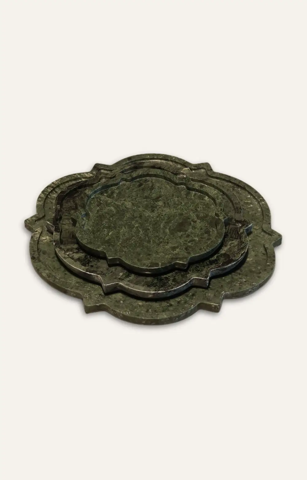 Carved Marble Nested Platter Set