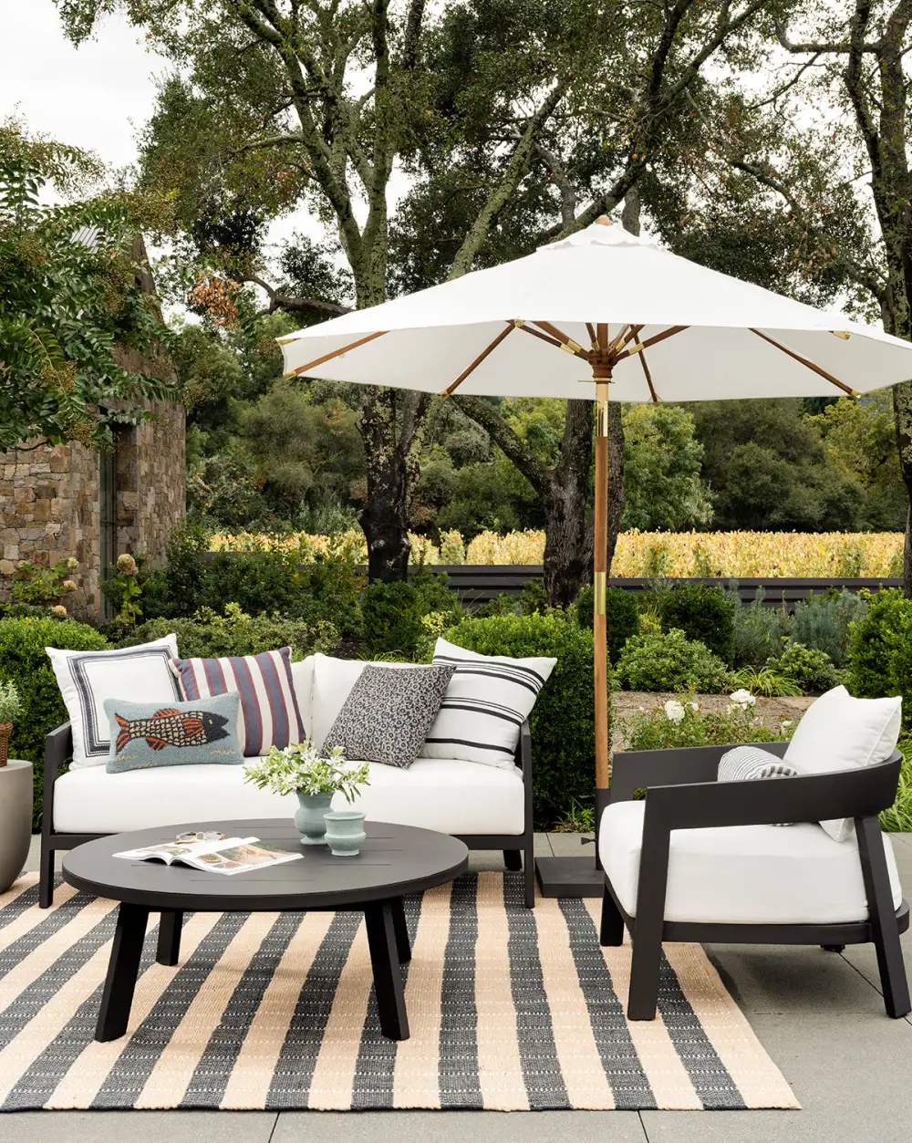 Striped Handwoven Indoor-Outdoor Area Rug