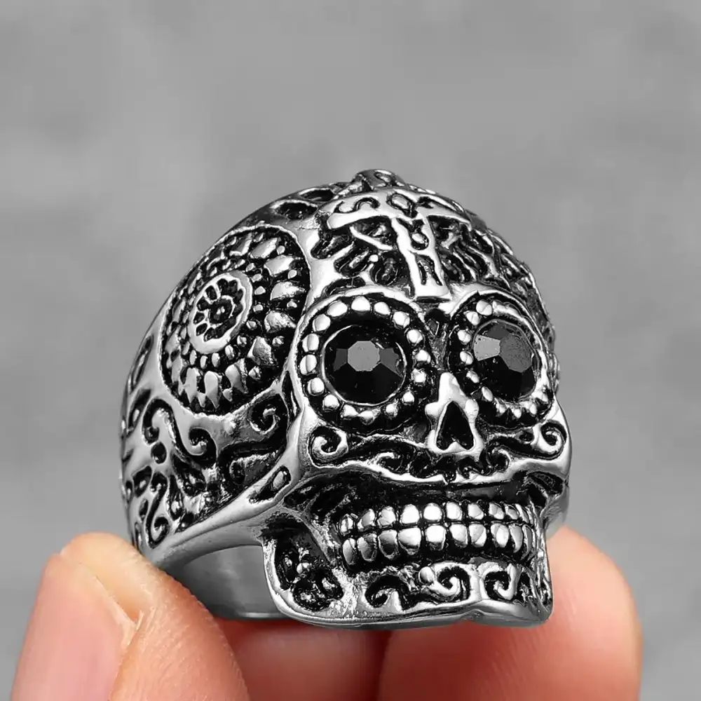 Men's Sugar Skull Ring