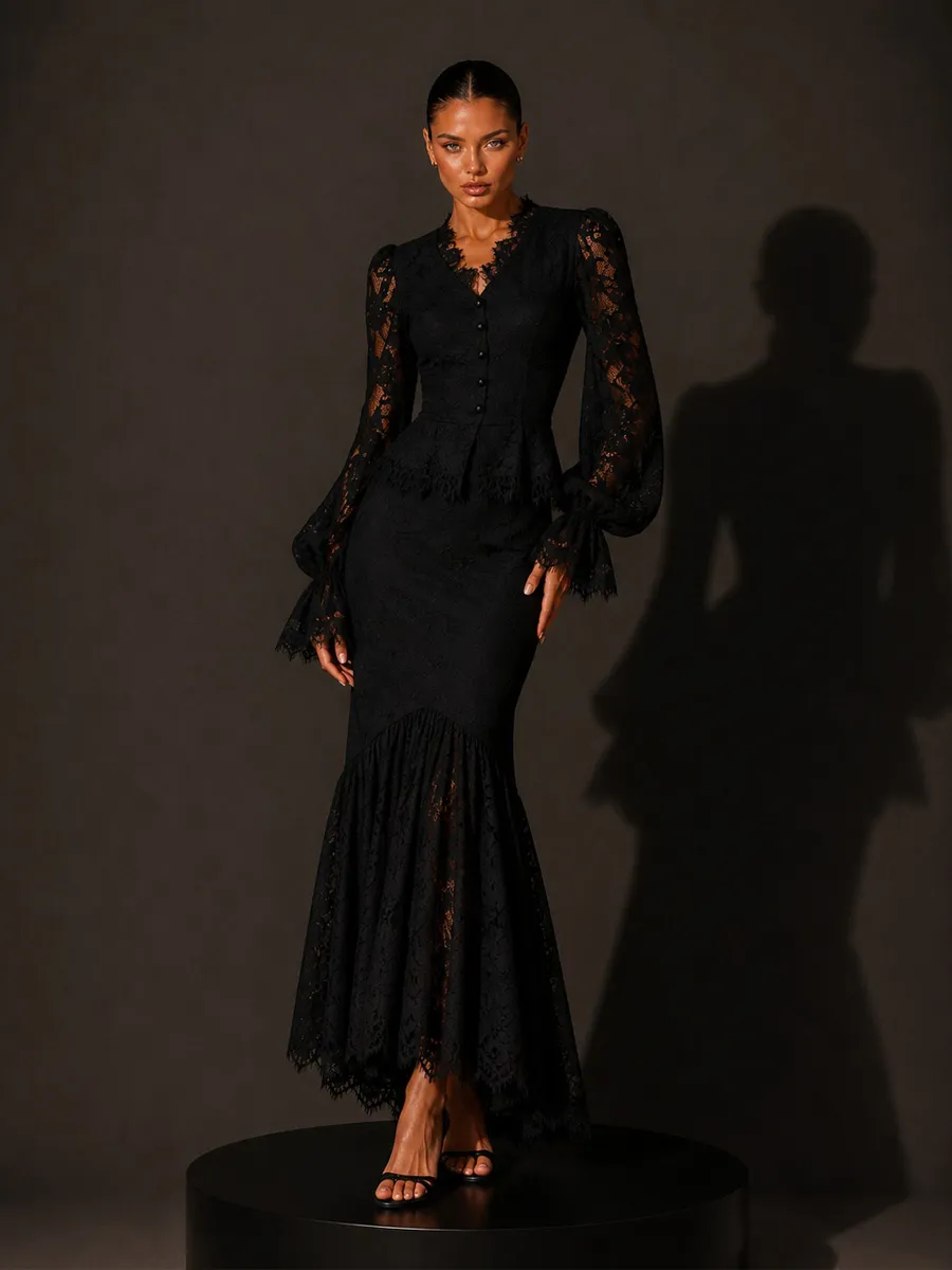 Piper Lace Slim-Fit Bodycon Skirt Set