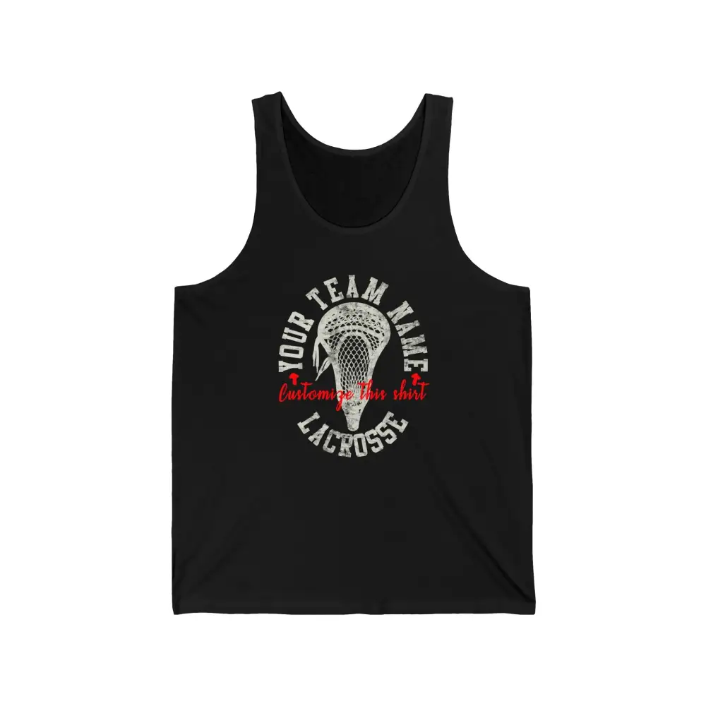 Retro Lacrosse Stick Graphic Tank Top