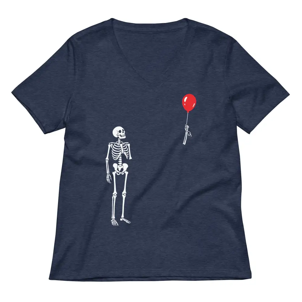 Balloon Print V Neck Tee