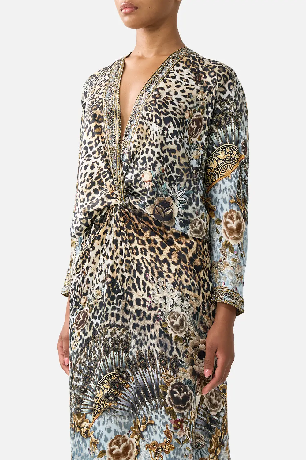 Twist Front Batwing Dress