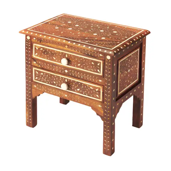 Storage Bone Inlay Wood Accent Chest