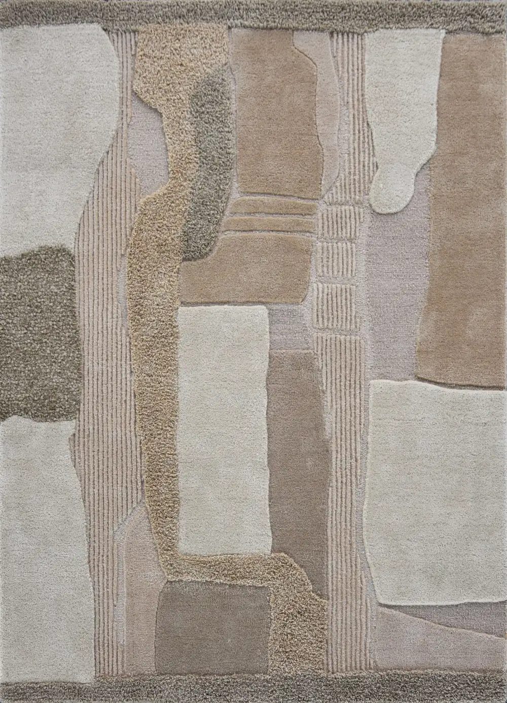 Hand Tufted Textured Wool Area Rug