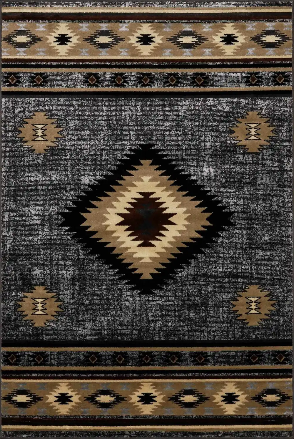 Traditional Polypropylene Area Rug Textured Home Accent
