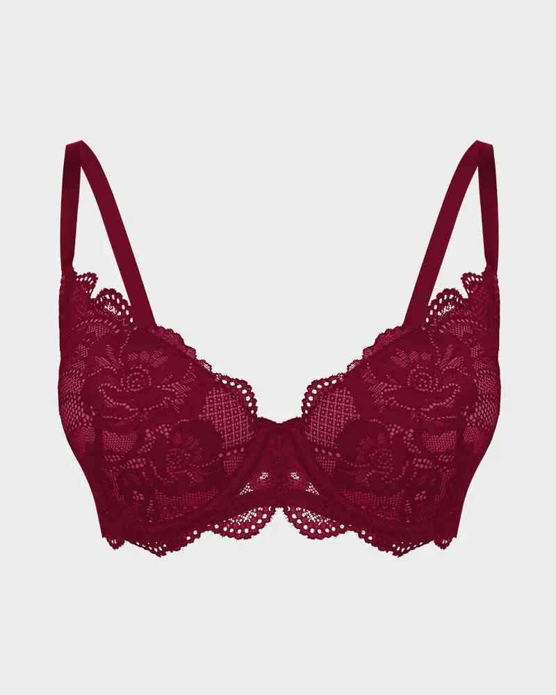 Lace Full Coverage Push Up Bra