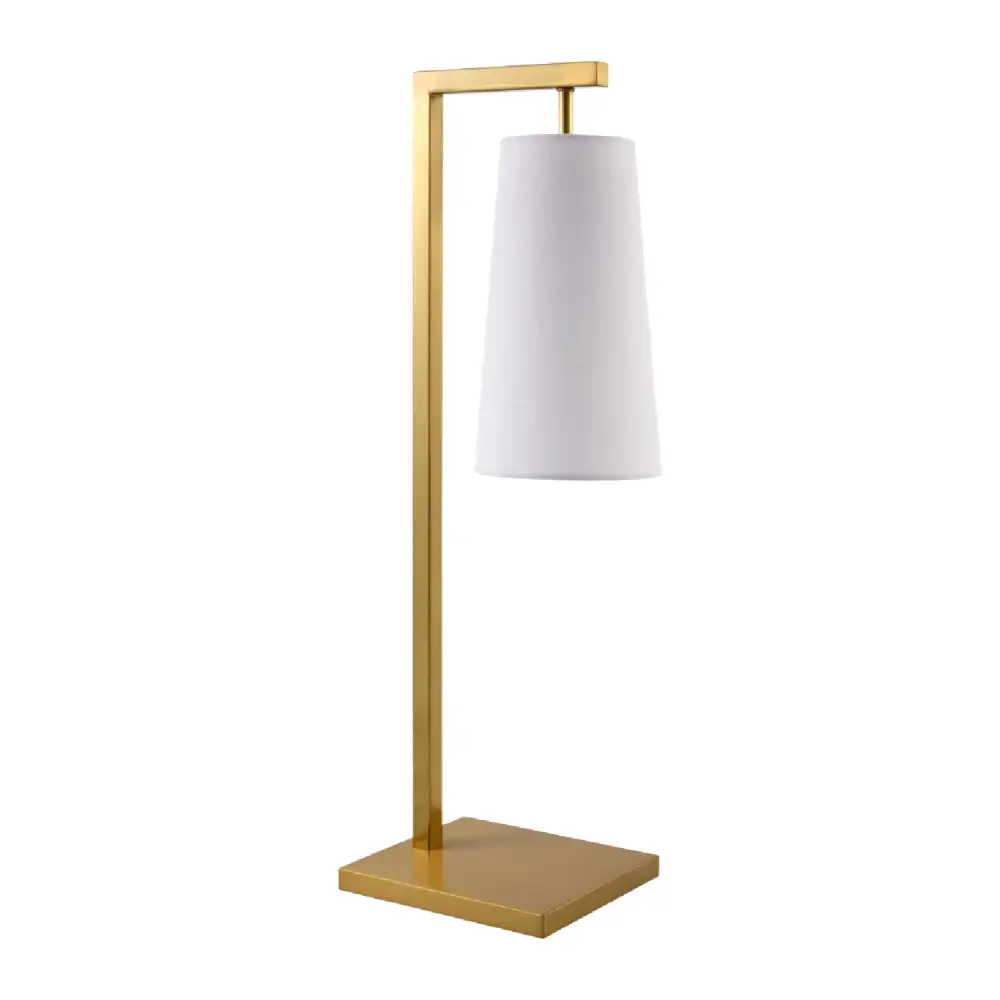 Iron Framed Linen Table Lamp