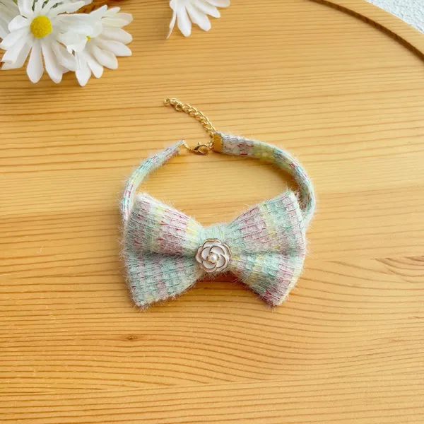 Floral Accent Pet Tie Collar