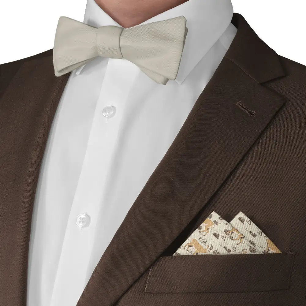 Refined Sharp Animal Motif Pocket Square