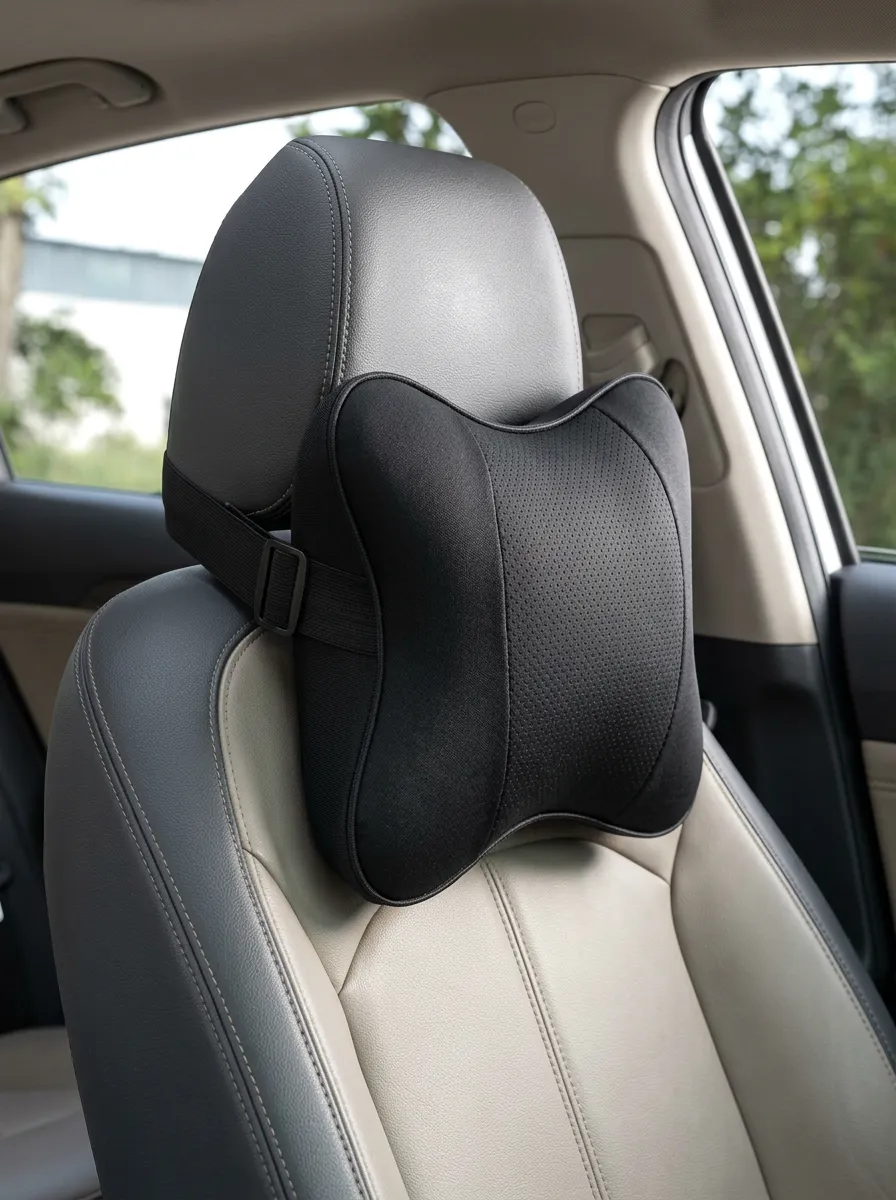 Memory-Foam Car Neck Support Pillow