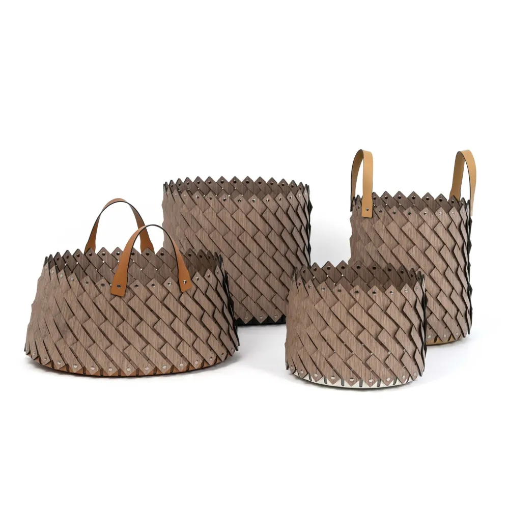 Weave Square Basket with Handles