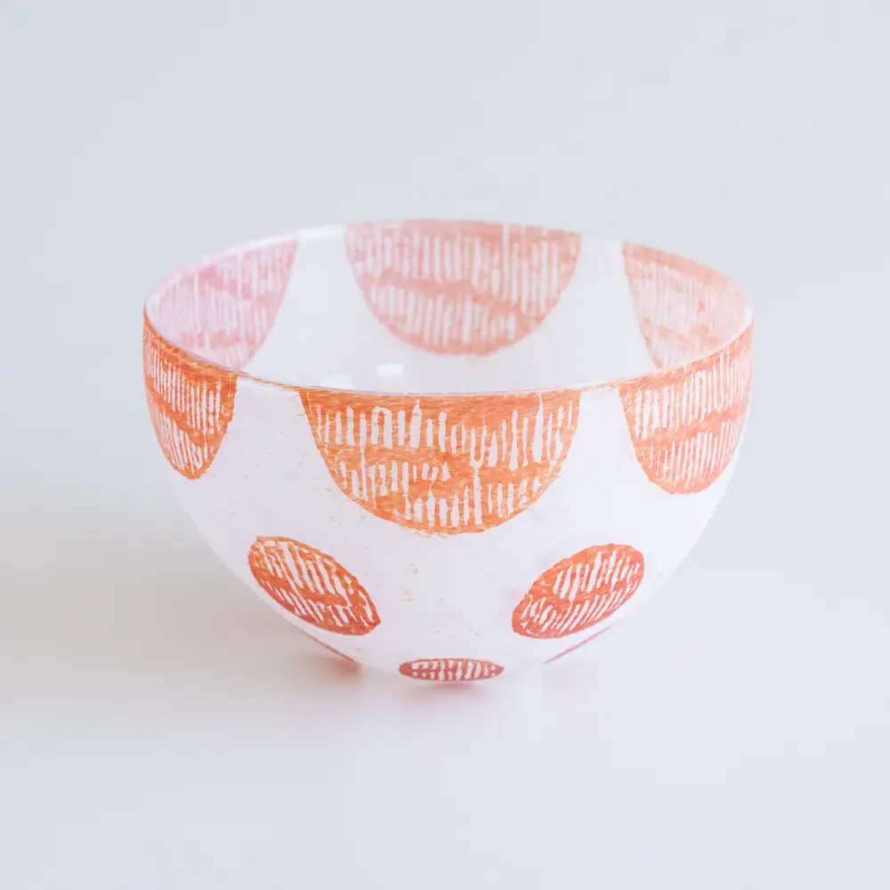 Deep Round Glass Serving Bowl