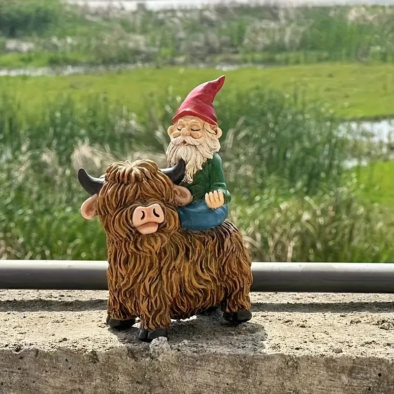 Yak Gnome Garden Decor