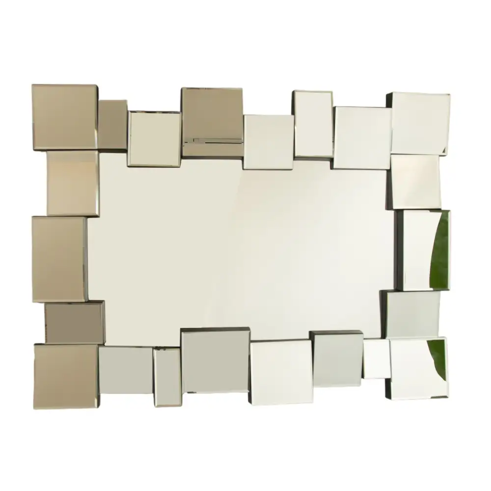 Geometric Square-Spliced Wall Mounted Decorative Mirror