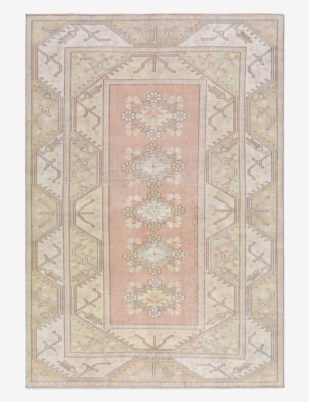 Warm Handcrafted Striking Turkish Inspired Hand Knotted Wool Area Rug